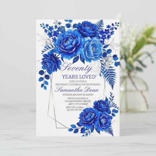 Burgundy Surprise Floral 70th Birthday Party