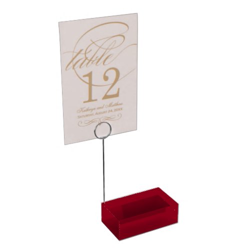 Burgundy Table Card Holder