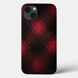 Burgundy Tartan iPhone 13 Case