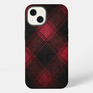 Burgundy Tartan iPhone 13 Case
