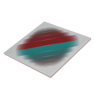 Burgundy teal on gray ceramic tile