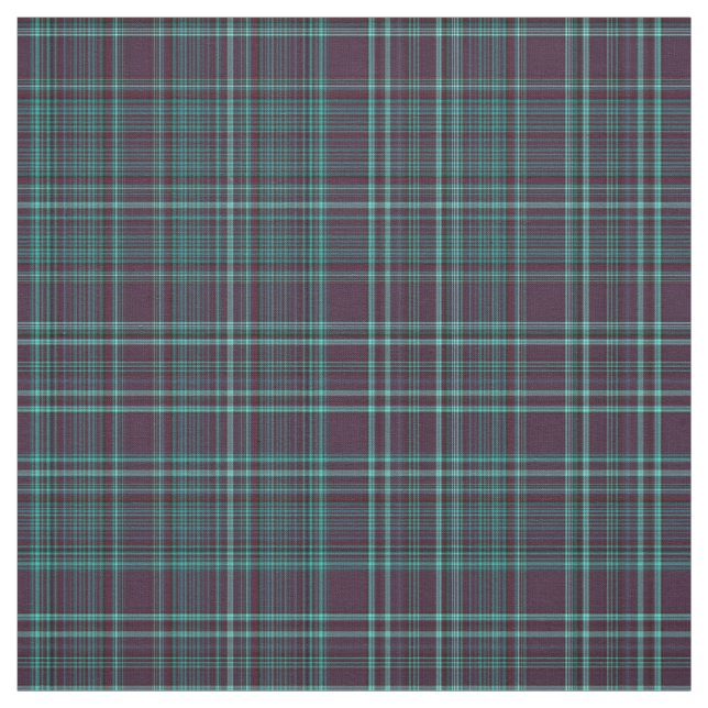 Burgundy & Teal Plaid Fabric (Swatch)