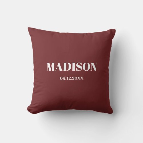 Burgundy  throw pillow