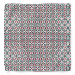 Burgundy Tile Pattern Bandana