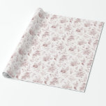 Burgundy Toile De Jouy Vintage Floral Chinoiserie Wrapping Paper<br><div class="desc">Elevate your autumn celebrations with our Fall Toile party decor, featuring detailed floral burgundy toile on a warm white background. This French-inspired Chinoiserie design exudes elegance and sophistication, perfect for fall gatherings in September, October, or November. The intricate toile de Jouy pattern captures the crisp, cozy essence of fall, creating...</div>