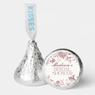 Burgundy Toile Jouy Vintage Floral Bridal Shower Hershey®'s Kisses®