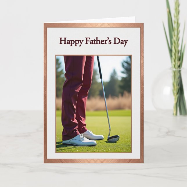 Burgundy Trousers Fathers Day Card (Front)