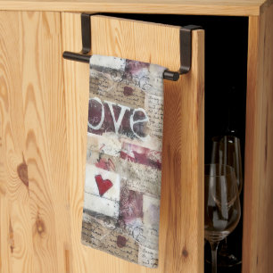 Burgundy Valentines Series Design 12 Kitchen Towel