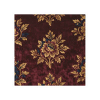 Burgundy Velvet Peony Gold Embroidery Floral