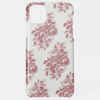 Burgundy Vintage Boho Rose Pattern iPhone 11 Pro Max Case