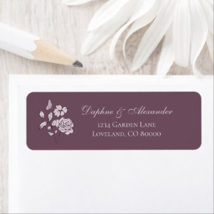 Burgundy Vintage Botanical Label