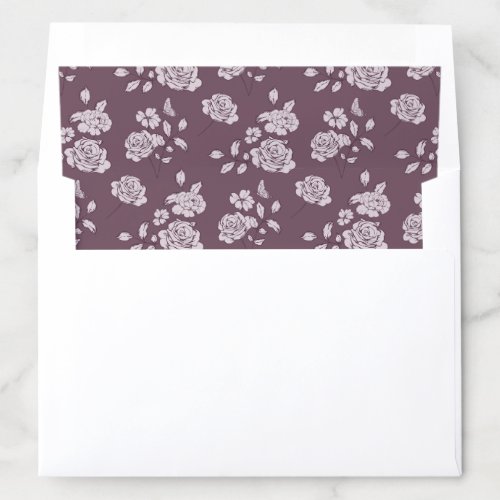 Burgundy Vintage Floral Envelope Liner
