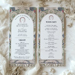 Burgundy Vintage Wedding Program Art Nouveau<br><div class="desc">Introducing the editable Vintage Wedding Program by Alphonse Mucha, now available on Zazzle! This elegant program is the perfect way to guide your guests through your special day. The Vintage Wedding Program features a beautiful Art Nouveau design by the legendary Alphonse Mucha. The design's soft colors and intricate details are...</div>