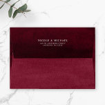 Burgundy Watercolor Return Address A7 Envelope<br><div class="desc">Make a statement with these bold burgundy envelopes. Personalize with your return address. This elegant watercolor design is perfect for a wedding or bridal shower!</div>