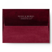 Burgundy Watercolor Return Address A7 Envelope Burgundy Watercolor Return Address A7 Envelope