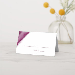 Burgundy Watercolor Wedding Place / Escort Cards
