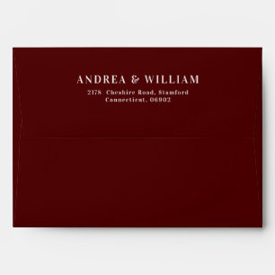Burgundy Wedding Envelope