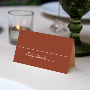Burgundy Wedding Guest Table Number Place Card