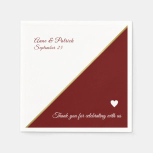 Burgundy wedding napkins