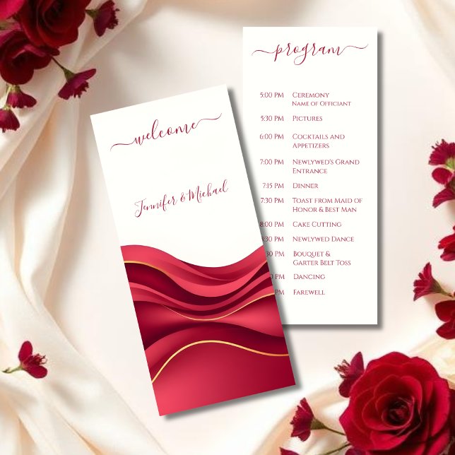 Burgundy Wedding Program (Burgundy Wedding Program )