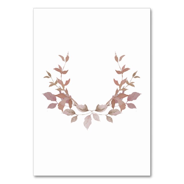 Burgundy Wedding Table Number Monogram Motif (Front)