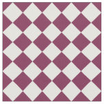 Burgundy White Checker Diamond Pattern Fabric