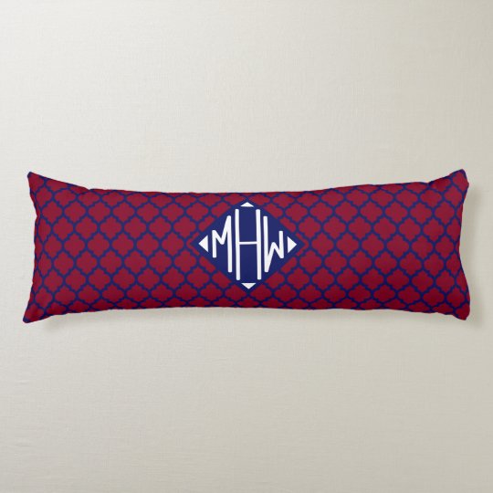 Burgundy White Diamond Monogram Font Diy Bg Body Pillow Zazzle Com