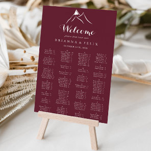 Burgundy White Mountain Alphabetical Seating Chart
