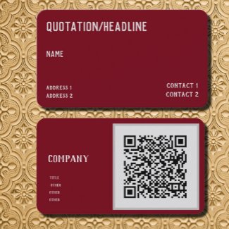 burgundy  white   -  QR code