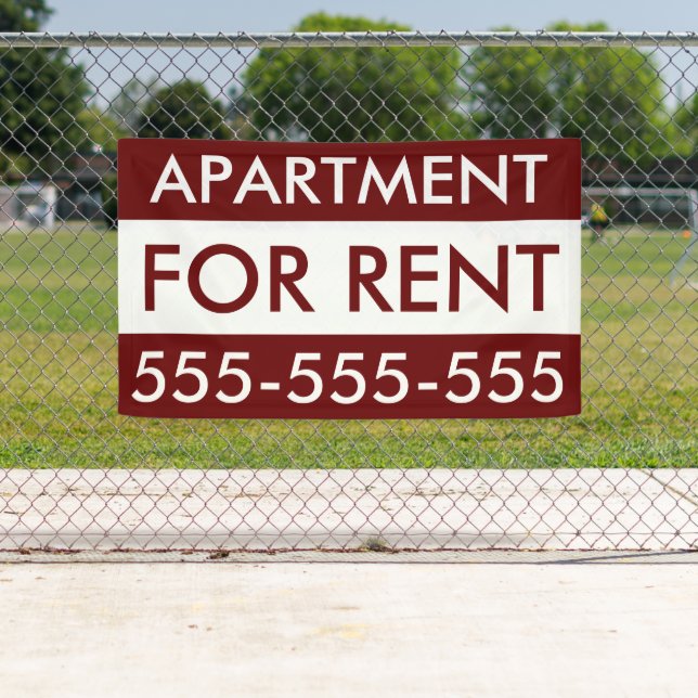 BURGUNDY WHITE SIMPLE APARTMENT CONDO FOR RENT BANNER (Insitu)