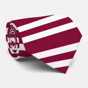 Burgundy White Stripes Seamless Pattern Neck Tie
