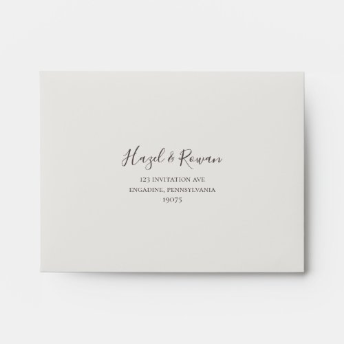 Burgundy Wildflower  Beige Self Addressed RSVP Envelope