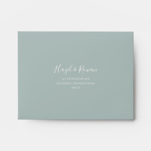 Burgundy Wildflower  Teal Self Addressed RSVP Envelope