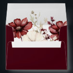 Burgundy Wildflower Wedding Return Address Envelope<br><div class="desc">Burgundy floral wedding envelope.</div>