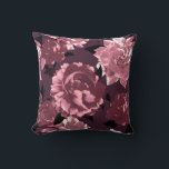 Burgundy Wine & Blush Floral Pattern Throw Pillow<br><div class="desc">Modern throw pillow features a stylish peony floral pattern in a burgundy wine color palette with blush pink accents. Designed as a template, you can customize by using the fields provided to replace the image, or use the "message" button to contact the designer for help. To create your own patterned...</div>