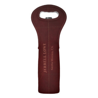 Burgundy Wine Color Vintage Leather Personalized Bag