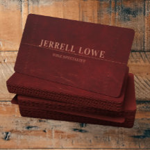 Burgundy Wine Color Vintage Leather Professional