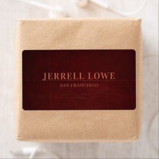 Burgundy Wine Color Vintage Leather Professional  Label