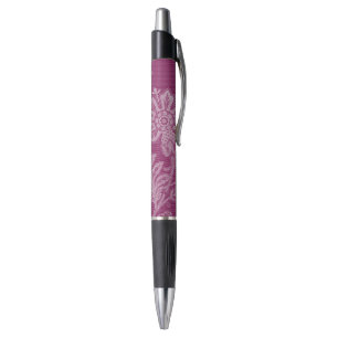 Burgundy Wine Floral Lace Bridal Shower Pen