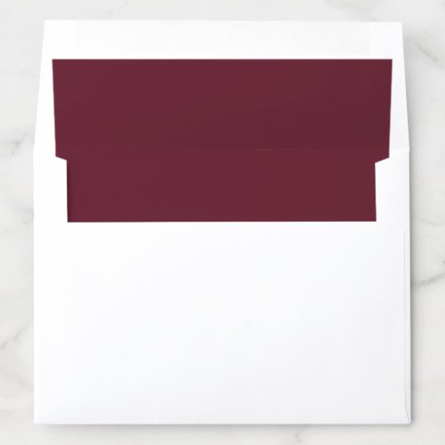 Burgundy Wine For Sunflowers  Roses Wedding Envelope Liner