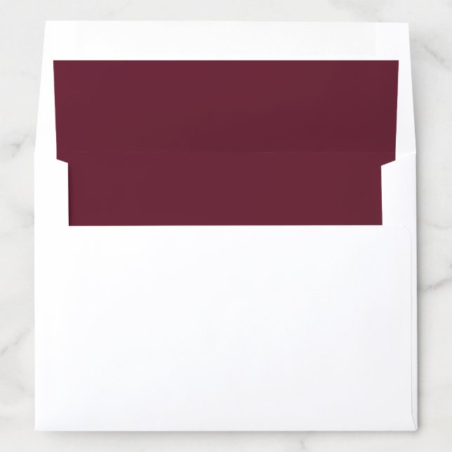 Burgundy Wine For Sunflowers & Roses Wedding Envelope Liner (In Envelope)