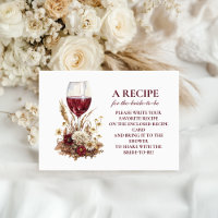 Burgundy Wine Glass Floral Bridal Shower