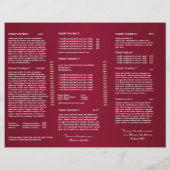 Burgundy Wine & Gold Beauty Salon Trifold Bruchure (Back)
