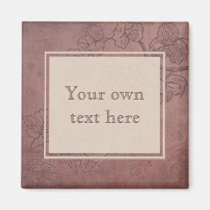 Burgundy Wine Grapevine Custom Text Magnet
