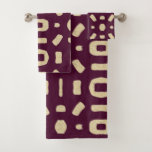 Burgundy Wine Like African Kuba Kente Mud Cloth