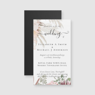 Burgundy Wine Pampas Grass Tropical Wedding