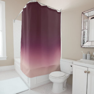 Burgundy Wine Red Ombre Elegant Gradient Shower Curtain