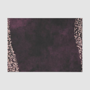 Burgundy Wine & Rose Gold Confetti Wedding Tissue Paper