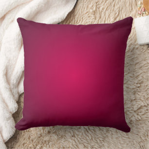 Burgundy Wine Soft Gradient Hues Throw Pillow