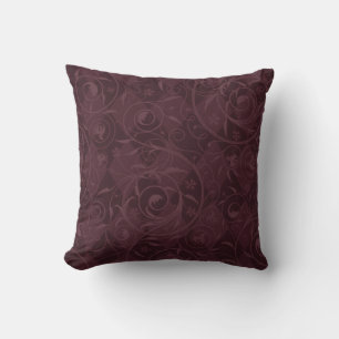 Burgundy Wine Venetian Medley Design Throw Pillow